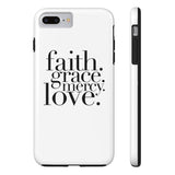 Faith, Grace, Mercy, Love Phone Case in White Phone Case - HIS Apparel™
