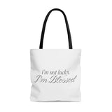 I'm Not Lucky I'm Blessed Tote Bag Bags - HIS Apparel™