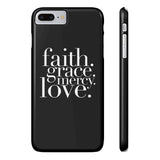 Faith, Grace, Mercy, Love Phone Case in Black Phone Case - HIS Apparel™