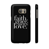 Faith, Grace, Mercy, Love Phone Case in Black Phone Case - HIS Apparel™