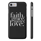 Faith, Grace, Mercy, Love Phone Case in Black Phone Case - HIS Apparel™